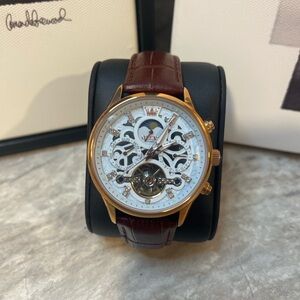 OLEVS Automatic Skeleton Moonphase Watch